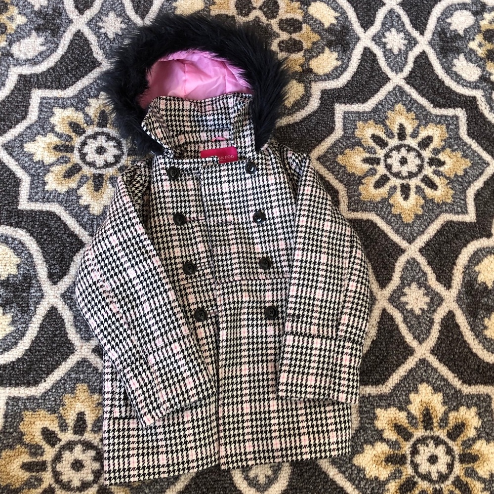 London Fog Houndstooth Peacoat